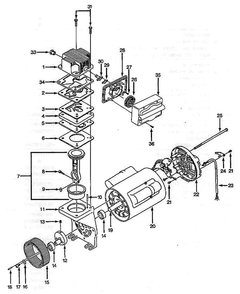 Section 1 Diagram and Parts List for WL3400  Campbell Hausfeld Compressor